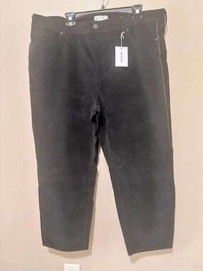 Black Corduroy Pants and Black Velour Pants